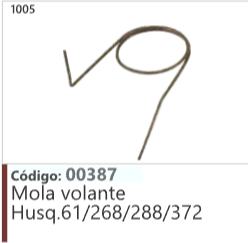 1005 Código 00387 Mola volante Husqvarna 61/268/288/372
