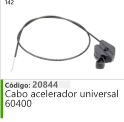 142 Código 20844 Cabo acelerador universal