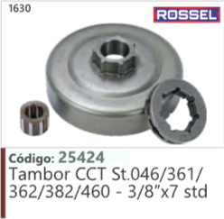 1630 Código 25424 Tambor CCT Stihl 046/361/ 362/382/460 - 3/8"x7 std ROSSEL
