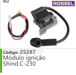 862 Código 25287 Módulo ignição Shind.C-230 ROSSEL
