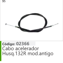 95 Código 02366 Cabo acelerador Husqvarna 132R mod.antigo