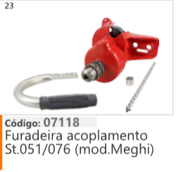 23 Código 07118 Furadeira acoplamento Stihl 051/076 (mod.Meghi)
