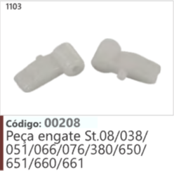1103 Código 00208 Peça engate Stihl 08/038/ 051/066/076/380/650/ 651/660/661