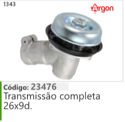 1343 Código 23476 Transmissão completa 26x9d. ARGON