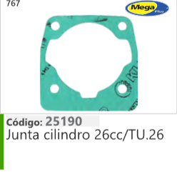 767 Código 25190 Junta cilindro 26cc/TU26