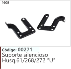 1608 Código 00271 Suporte silencioso Husqvarna 61/268/272 "U"