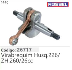 1446 Código 26717 Virabrequim Husqvarna 226/ ZH.260/26cc ROSSEL