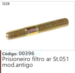 1228 Código 00396 Prisioneiro filtro ar Stihl 051 mod.antigo