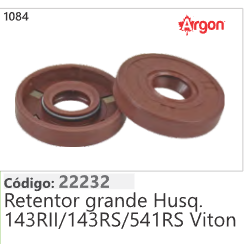 1084 Código 22232 Retentor grande Husqvarna 143RII/143RS/541RS Viton ARGON
