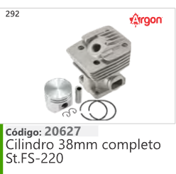 292 Código 20627 Cilindro 38mm completo Stihl FS-220 ARGON