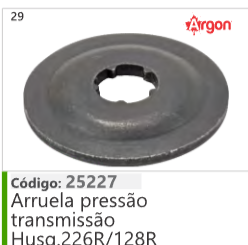 29 Código 25227 Arruela pressão transmissão Husqvarna 226R/128R ARGON