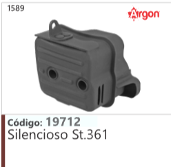 1589 Código 19712 Silencioso Stihl 361 ARGON