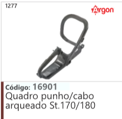 1277 Código 16901 Quadro punho/cabo arqueado St.170/180 ARGON