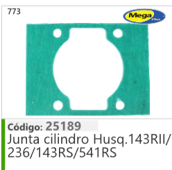 773 Código 25189 Junta cilindro Husqvarna 143RIl/ 236/143RS/541RS