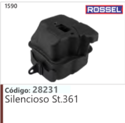 1590 Código 28231 Silencioso Stihl 361 ROSSEL
