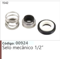 1542 Código 00924 Selo mecânico 1/2"