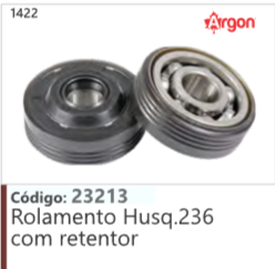 1422 Código 23213 Rolamento Husqvarna 236 com retentor ARGON