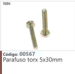 1086 Código 00567 Parafuso torx 530mm