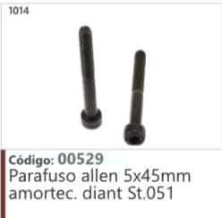 1014 Código 00529 Parafuso allen 5x45mm amortecedor dianteiro Stihl 051