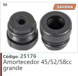 6 Código 25176 Amortecedor 45/52/58cc grande SAVANA