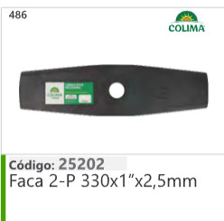 486 Código 25202 Faca 2-P 330x1"x2,5mm COLIMA