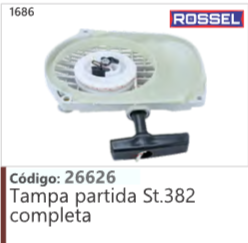 1686 Código 26626 Tampa partida Stihl 382 completa ROSSEL