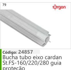 79 Código 24857 Bucha tubo eixo cardan Stihl FS-160/220/280 guia proteção ARGON