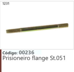 1231 Código 00236 Prisioneiro flange Stihl 051