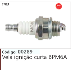 1783 Código 00289 Vela ignição curta BPM6A