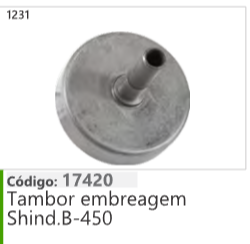1231 Código 17420 Tambor embreagem Shind.B-450