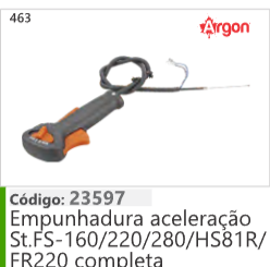 463 Código 23597 Empunhadura aceleração Stihl.FS-160/220/280/HS81R/ FR220 completa ARGON