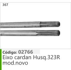 367 Código 02766 Eixo cardan Husqvarna 323R mod.novo