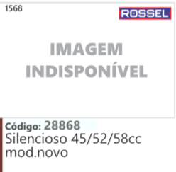 1568 Código 28868 Silencioso 45/52/58cc mod.novo ROSSEL