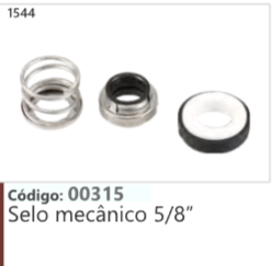 1544 Código 00315 Selo mecânico 5/8"