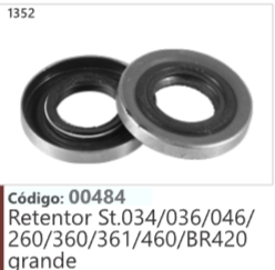 1352 Código 00484 Retentor Stihl 034/036/046/ 260/360/361/460/BR420 arande