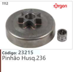 1112 Código 23215 Pinhão Husqvarna 236 ARGON