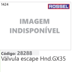 1424 Código 28288 Válvula escape Hnd.GX35 ROSSEL