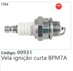 1784 Código 00931 Vela ignição curta BPM7A