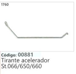 1760 Código 00881 Tirante acelerador Stihl 066/650/660