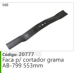 560 Código 20777 Faca cortador grama AB-799 553mm
