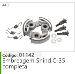440 Código 01142 Embreagem Shind.C-35 completa