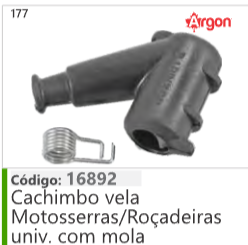 178 Código 16892 Cachimbo vela Motosserras/Roçadeiras universal com mola ARGON