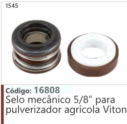 1545 Código 16808 Selo mecânico 5/8" para pulverizador agrícola Viton