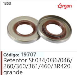 1353 Codigo 19707 Retentor Stihl 034/036/046/ 260/360/361/460/BR420 grande ARGON