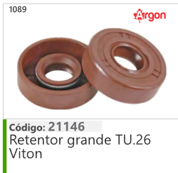 1089 Código 21146 Retentor grande TU.26 Viton ARGON