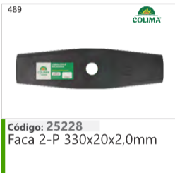 489 Código 25228 Faca 2-P 330x20x2,0mm COLIMA