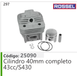 297 Código 25090 Cilindro 40mm completo 43cc/S430 ROSSEL