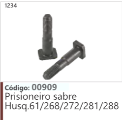 1234 Código 00909 Prisioneiro sabre Husqvarna 61/268/272/281/288