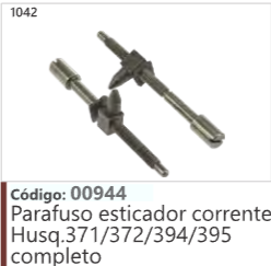 1042 Código 00944 Parafuso esticador corrente Husqvarna 371/372/394/395 completo