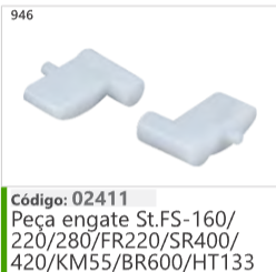 946 Código 02411 Peça engate Stihl FS160/ 220/280/FR220/SR400/ 420/KM55/BR600/HT133